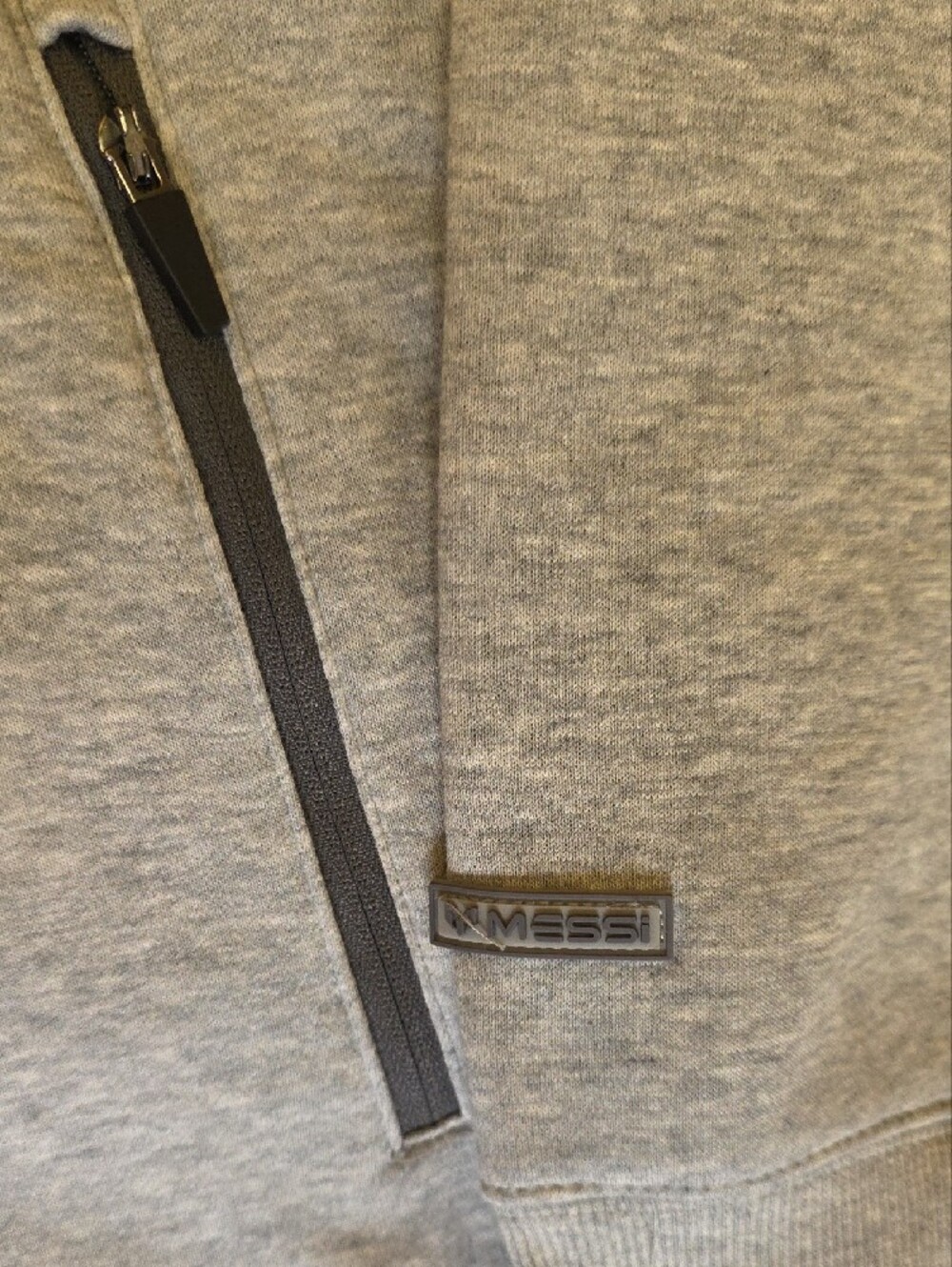 NEW Messi Collection Men's Fleece Active Hoodie Gray Sweatshirt Size XXL - Picture 5 of 12